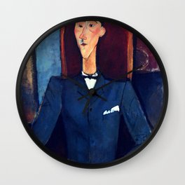 Amedeo Modigliani "Jean Cocteau" Wall Clock | Portrait, Amedeomodigliani, Cocteau, Painting, Modigliani, Jeancocteau 