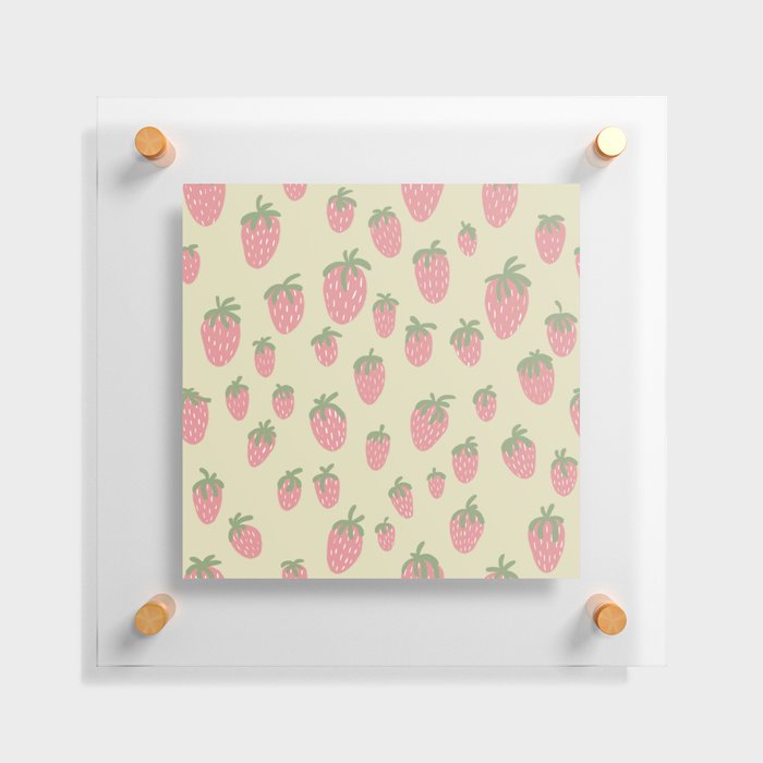 Strawberry Field (Green) Floating Acrylic Print