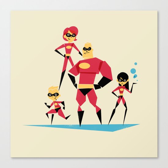Incredi-family Canvas Print