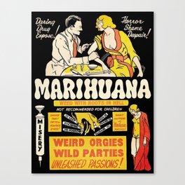 Marihuana Marijuana Vintage Movie Canvas Print