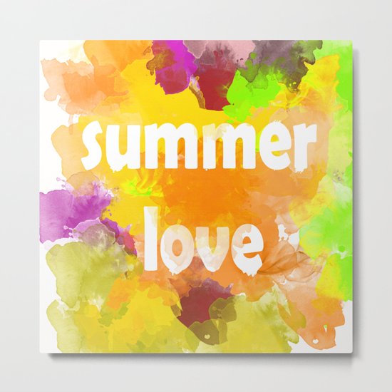 I love summer . Bright colorful design . Metal Print