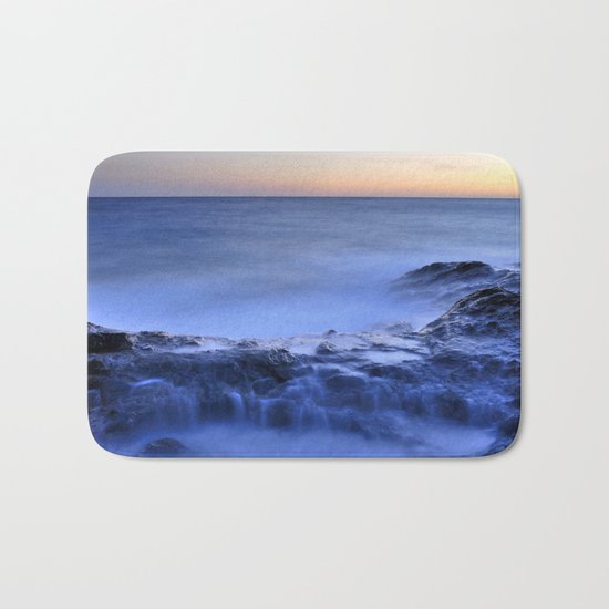 Blue seaside Bath Mat