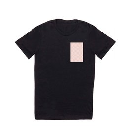 Large Checkerboard - Baby Pinks - Ripple T Shirt | Digital, Warped, Retro, Checkers, Graphicdesign, Kitchenfloor, Trendyprint, Pastelpinks, 60S, Checkerboard 