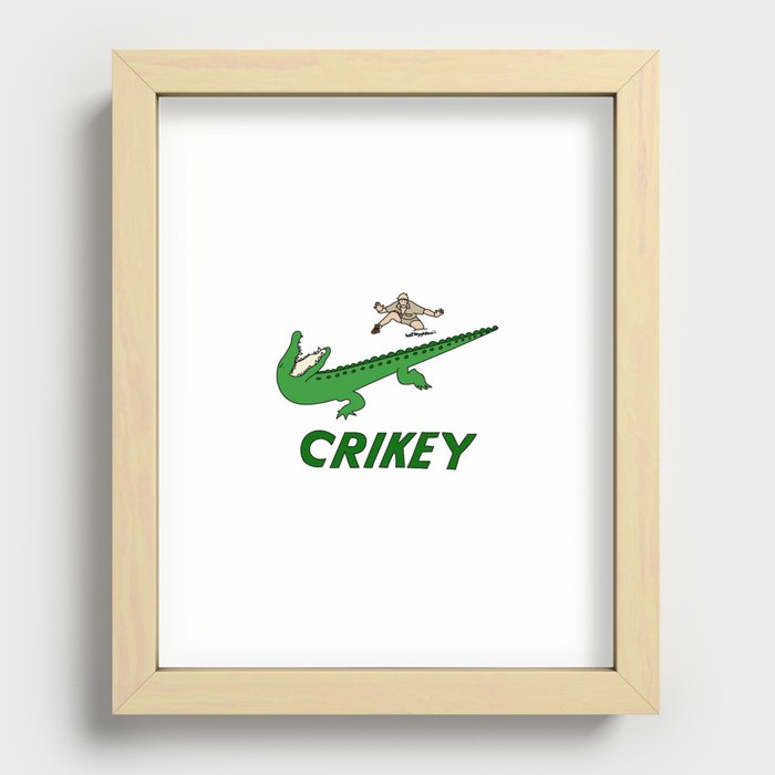 Crikey! Just Wrastle It Recessed Framed Print