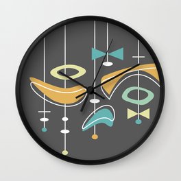 Swank Mid Century Modern Abstract Wall Clock