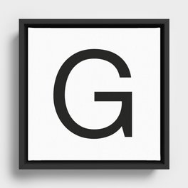 Letter G Framed Canvas