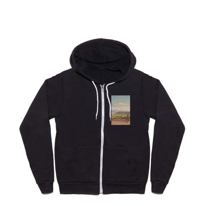 Lake Maggiore, Lake Como Piedmont, Italy Region alpine landscape by Angelo Morbelli Full Zip Hoodie