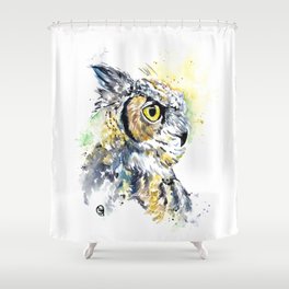 Great Horned Owl Shower Curtain
