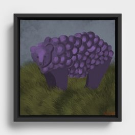 Black Bearry Framed Canvas