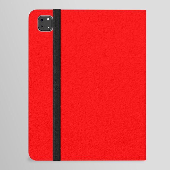 Monochrome red 255-0-0 iPad Folio Case