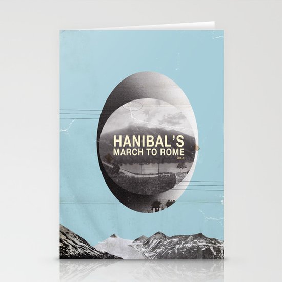 Hanibal's march to rome - http://matthewbillington.com Stationery Cards