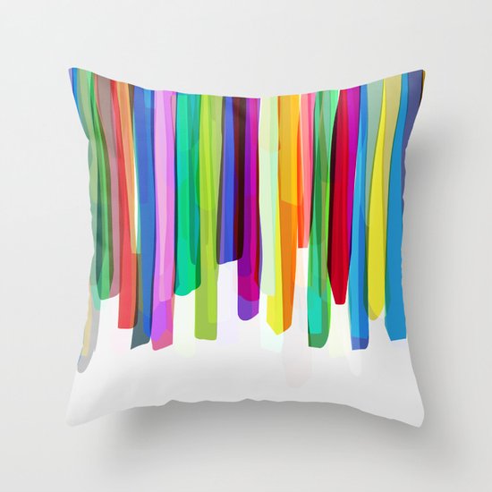 Colorful Stripes 2 Throw Pillow