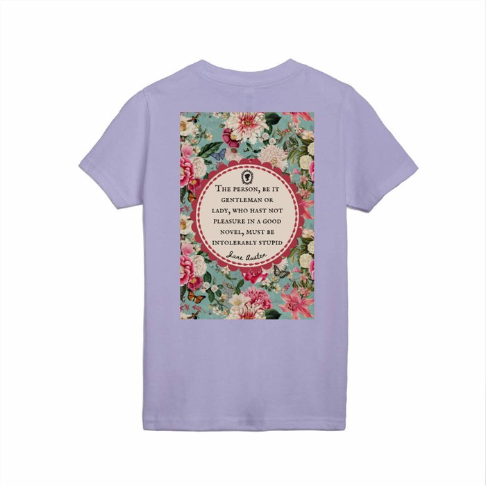 The Person Be it Gentleman or Lady Jane Austen Library Book Quote Kids T Shirt