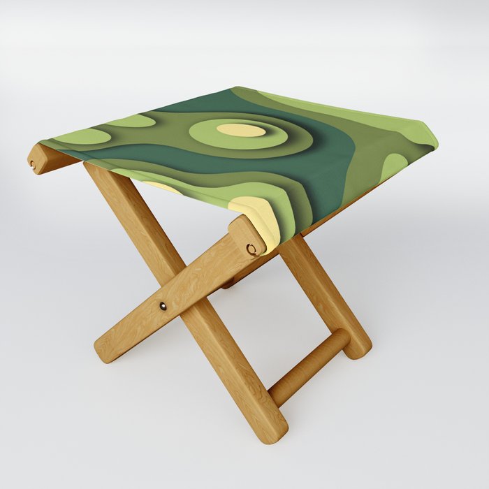 Abstract geometry shape mountains 02 Folding Stool