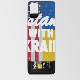 I Stand With Ukraine American Flag Android Card Case