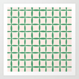 Nordic shape checker pattern var 3 Art Print