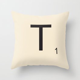 Scrabble Lettre T Letter Throw Pillow
