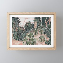Cactus garden Framed Mini Art Print