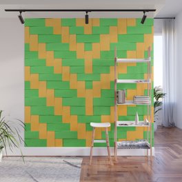 Yellow and Green Wall Mural
