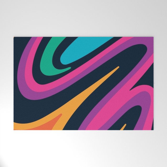 Psychedelic Sexy Multicolored Dreams of Marble Welcome Mat