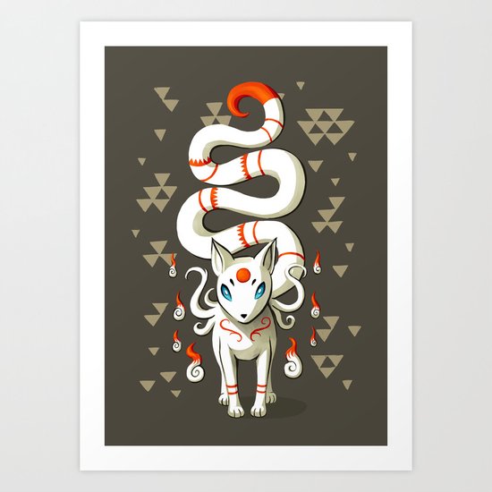Long Tail Fox Art Print