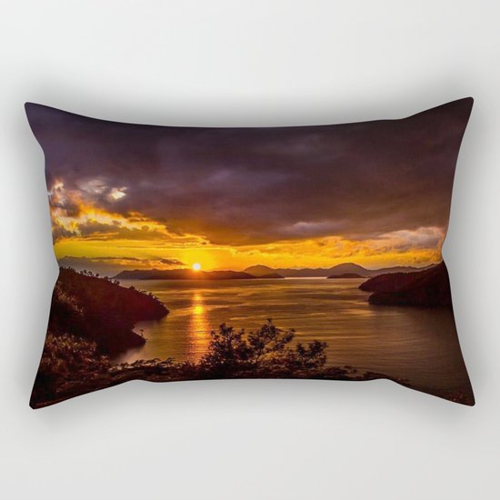 black sun Rectangular Pillow