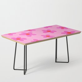 pink 70s floral, flower power print Coffee Table