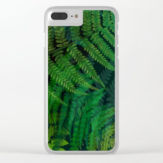 Forest Fern Clear iPhone Case