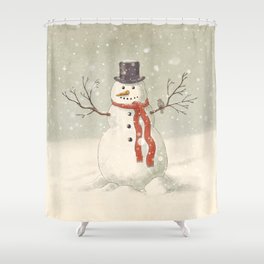 The Snowman  Shower Curtain