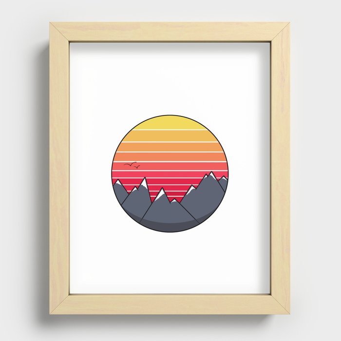 Abstract Sunset Recessed Framed Print