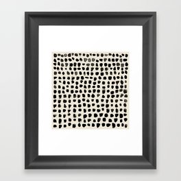 Dots (Beige) Framed Art Print