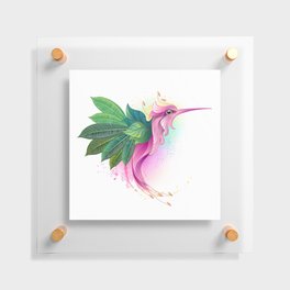 Hummingbird Flower Floating Acrylic Print