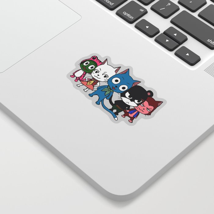 Fairy Tail Cats Sticker By Zeroomega Society6