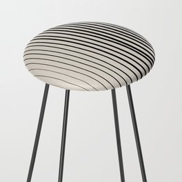 Black Vertical Lines Counter Stool