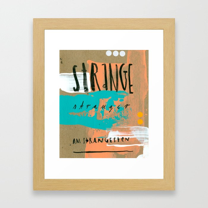 STRANGE stranger Framed Art Print