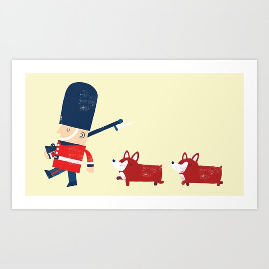Her Majesty's guards Art Print