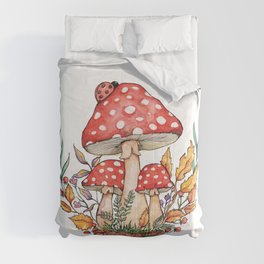 Watercolor Mushrooms Comforter