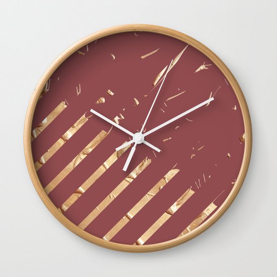 Golden Sweet Marsala Wall Clock