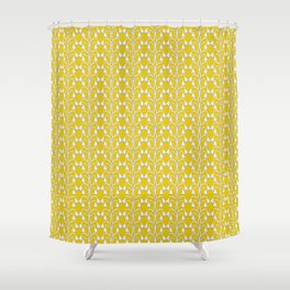 Snow Drops on Mustard Yellow Shower Curtain