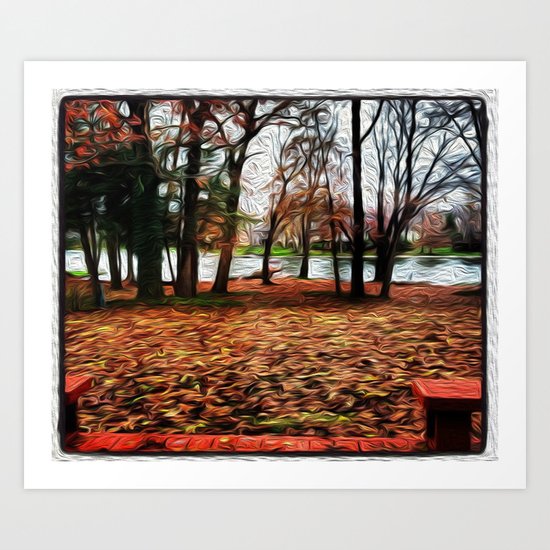 Orange Fall Day Art Print