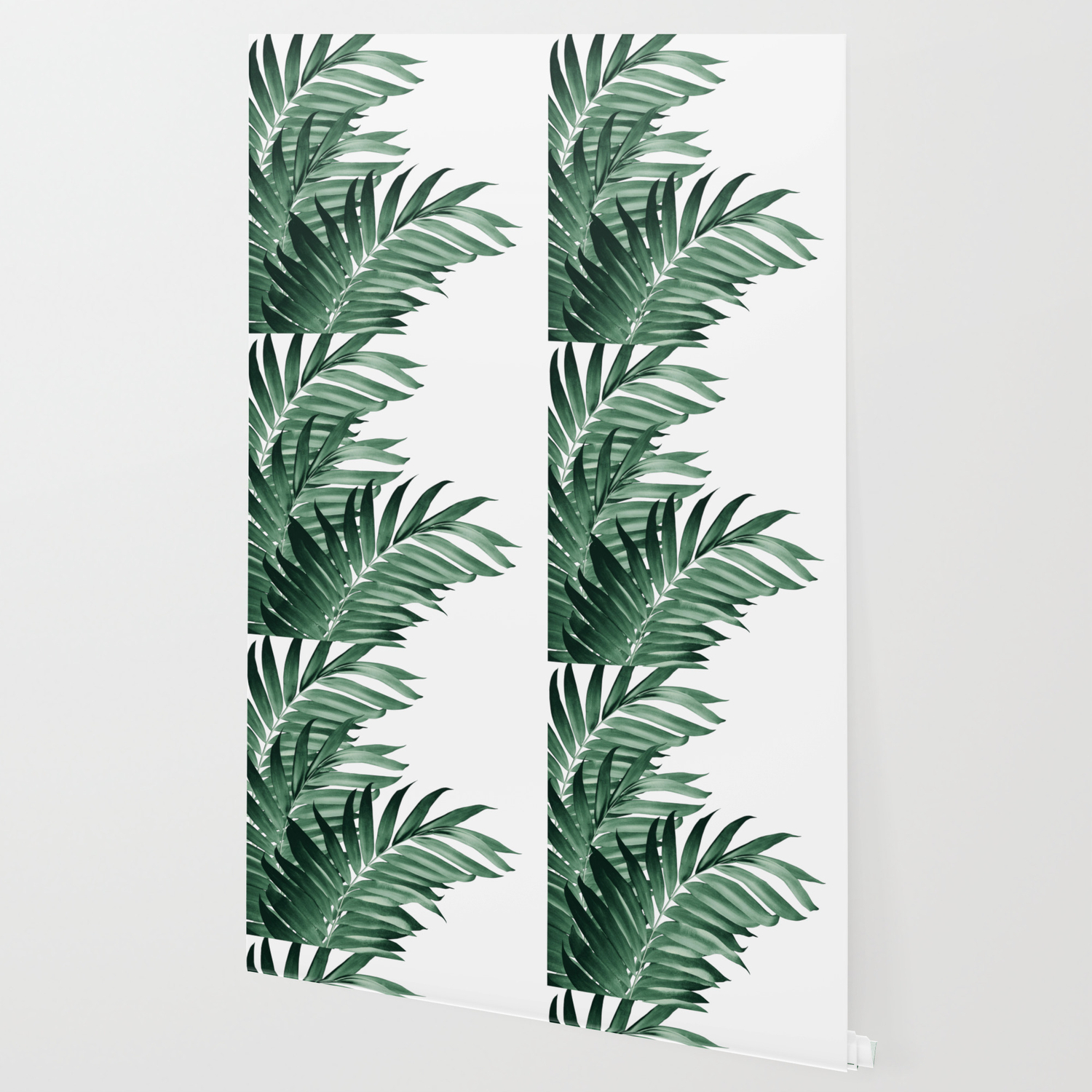 Palm Leaves Tropical Green Vibes 3 Tropical Decor Art Society6 Wallpaper By Anitabellajantzart Society6