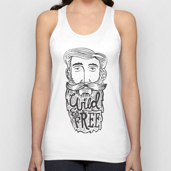 WILD MAN, FREE MAN Unisex Tank Top