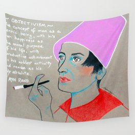 Author Ayn Rand Wall Tapestry