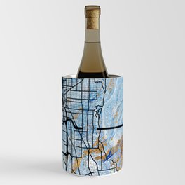 Seattle - United States Jessamine Marble Map Wine Chiller