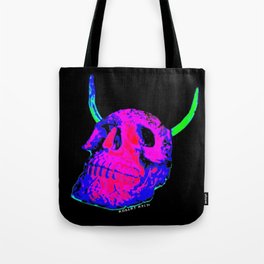 Neon Skull Tote Bag