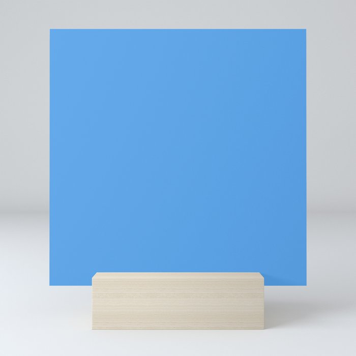 Solid Bright Iceberg Blue Color Mini Art Print