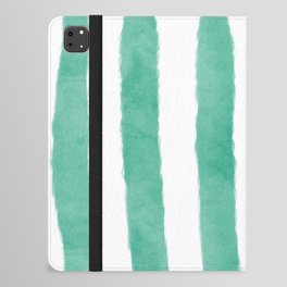Watercolor Vertical Lines With White 53 iPad Folio Case