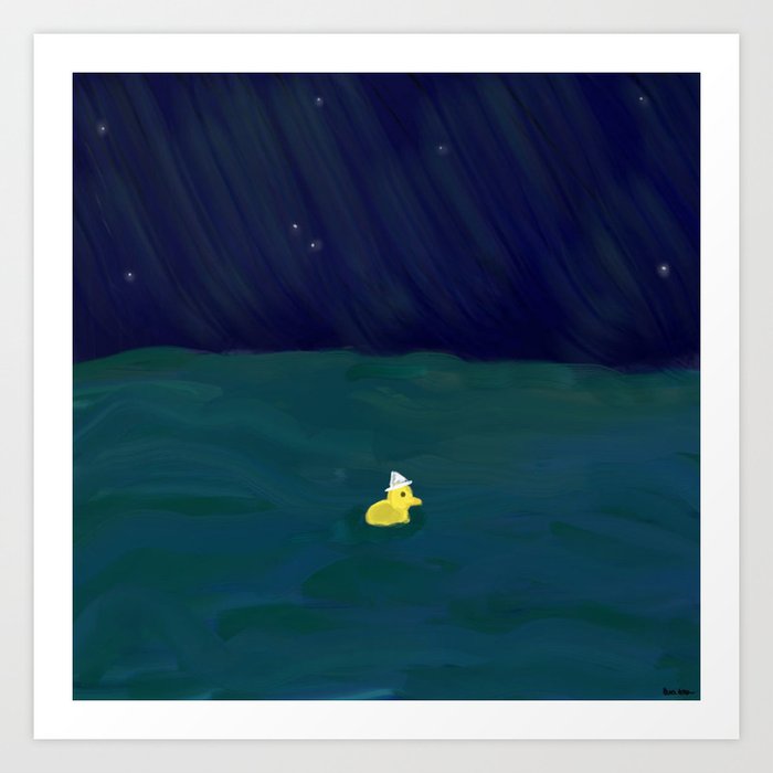 Rubber Duck On The Sea Art Print By Graceisabel Society6