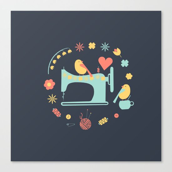 Love sewing Canvas Print