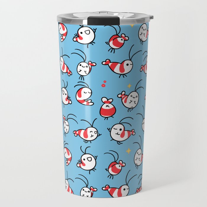 Shy shrimp - pattern Travel Mug